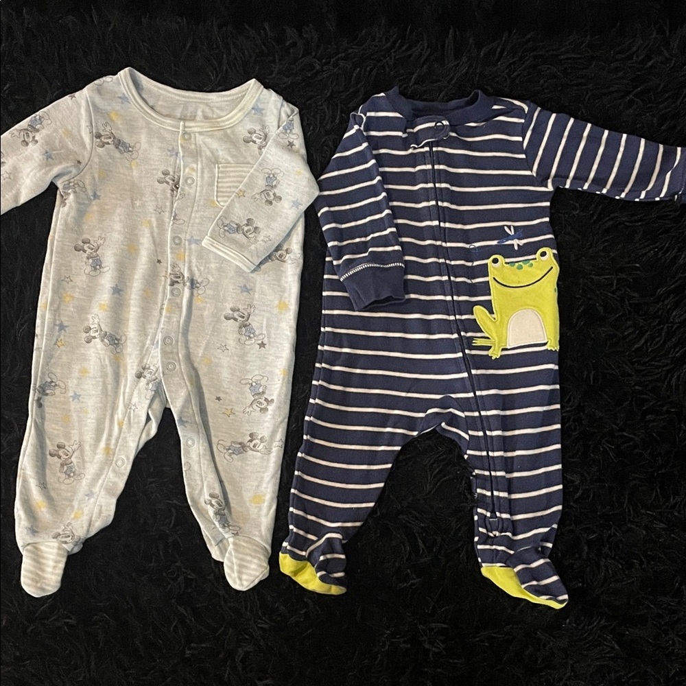 Disney Navy and Gray Striped Frog Footies. 2 for $11 or $6 per item.